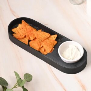 Handwoven Bamboo Chip & Dip Tray