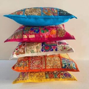 Vibrant Khambadiya Cushion Covers in Mix Colors